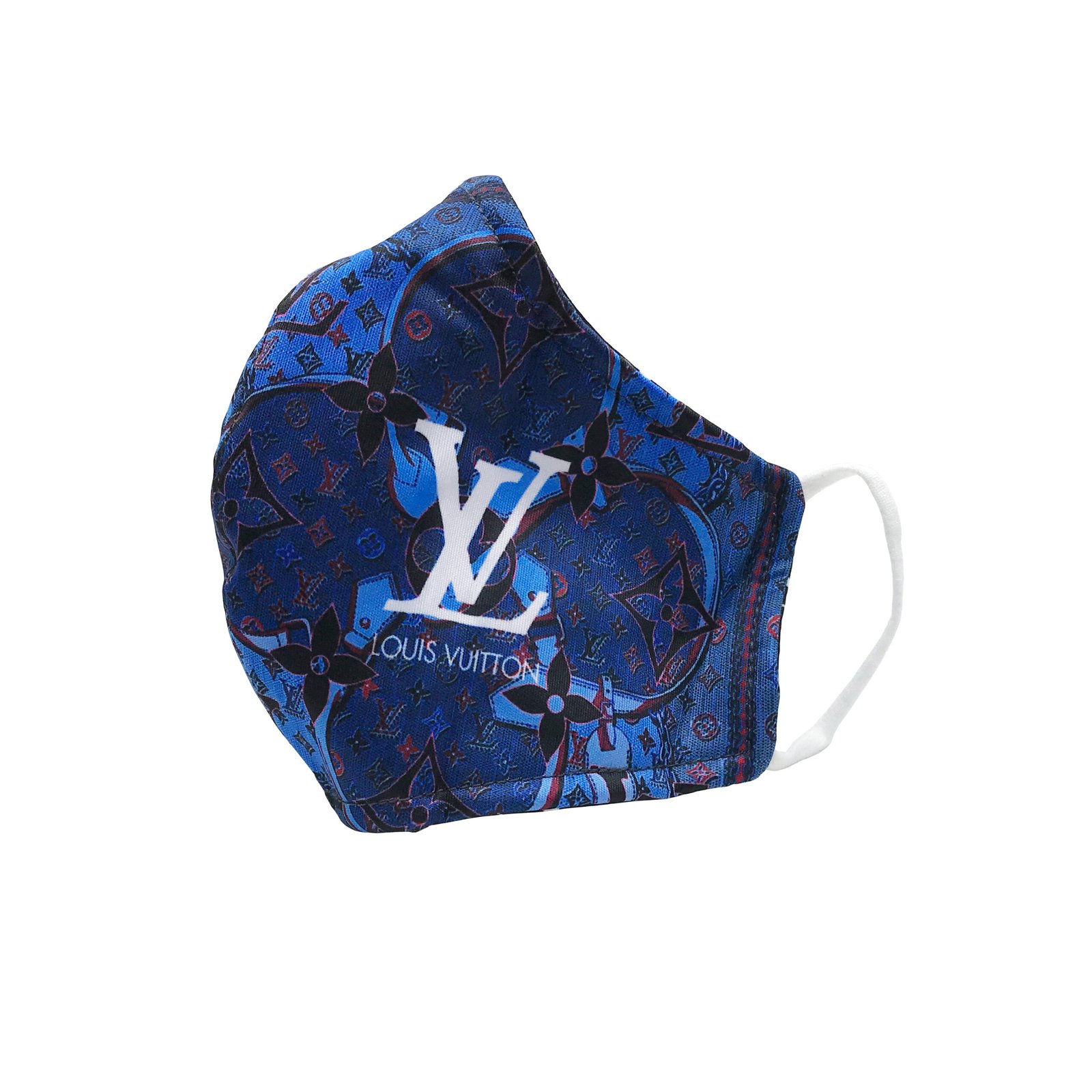 Double-Sided Adult Washable Cloth Masks (Blue Louis Vuitton